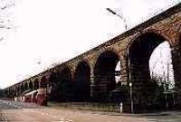 Newbattle viaduct, view looks south.<br><br>[Ewan Crawford //1997]