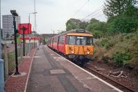 Looking east at Branchton station with a class 303.<br><br>[Ewan Crawford //]