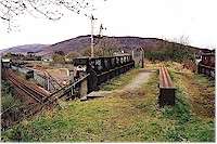 The former Lochaber Narrow Gauge Railway crossing over the West Highland Railway at Fort William Junction.<br><br>[Ewan Crawford //]
