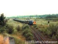 Class 20 shunting a freight train at Alloa Marshalling Yard.<br><br>[Jeffray Wotherspoon /7/1983]