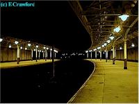 Looking north in Wemyss Bay station at night.<br><br>[Ewan Crawford //]