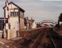 Looking east at Insch station from the level crossing.<br><br>[Ewan Crawford //]
