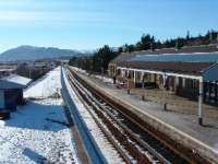 Kingussie Station looking south in February 2004.<br><br>[John Gray /02/2004]
