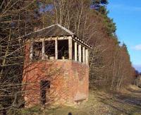 The signalbox at Glamis station, looking east.<br><br>[Bruce Dunn //]