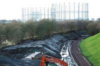 View looking south towards Anniesland over the under construction Kelvindale station.<br><br>[Ewan Crawford 18/12/2004]
