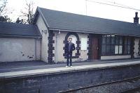 Back when stations were staffed ... staff at Old Kilpatrick station. Building still exists but has been boarded up for years.<br><br>[Ewan Crawford //]