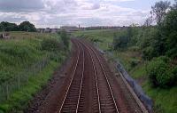 View looking west at Shotts. The line was crossed here by the North British Railway.<br><br>[Ewan Crawford //]