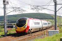 Train passing Elvanfoot heading south.<br><br>[Ewan Crawford 15/08/2004]