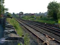 Looking south to Horrocksford Junction. The two line on the left run through to Hellifield and that to the right goes to the Clitheroe cement works.<br><br>[Ewan Crawford 03/07/2006]