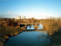 Looking north at the viaduct on the Kilmacolm line immediately west of Cart Junction.<br><br>[Ewan Crawford //1987]