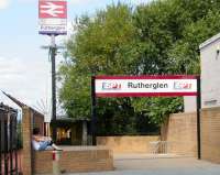 <I>'Some Day My Prince Will Come....'</I>   Victoria Street entrance to Rutherglen station, 15 August 2006.<br><br>[John Furnevel 15/08/2006]