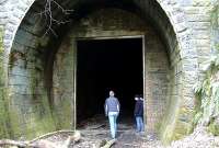 A boggy but somewhat open entrance to the Tunnel attracts many a speculative visitor.<br><br>[Colin Harkins 16/04/2006]