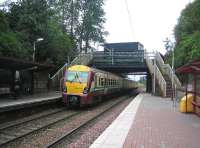 A westbound service leaves Blairhill station in August 2006.<br><br>[John Furnevel 11/08/2006]