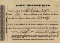 Second call for the Garnkirk and Glasgow Railway Shares 1841.<br><br>[Ian Dinmore 11/09/2001]