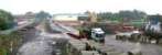 Panorama showing significant progress at Alloa on 5 September 2006 with the new Asda superstore, petrol station and customer car park all now fully operational... alas nothing much to report on the railway front.<br><br>[John Furnevel 05/09/2006]