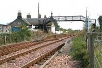 The former Errol station looking north from the level crossing in November 2006.<br><br>[John Furnevel 15/11/2006]