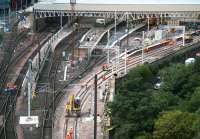 Activity at Waverley east end on 8 October 2006, with the platform extensions nearing completion.<br><br>[John Furnevel 08/10/2006]