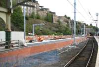 Progress at Waverley 8 October 2006. View east from the North Berwick platform across the newly extended bay towards ongoing work on platform 1.<br><br>[John Furnevel 08/10/2006]