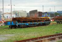 A Hunslet locomotive shunts some of the last rails made in Workington at the Workington Docks in September 2006.<br><br>[Ewan Crawford 27/09/2006]