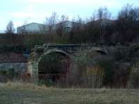 This viaduct once carried a connection from the Coltness Ironworks to the Wilstontown, Morningside and Coltness Railway at Morningside.<br><br>[Ewan Crawford //]