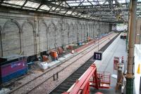 Looking west at new platform construction along the south wall at Waverley on 22 October 2006.<br><br>[John Furnevel /10/2006]