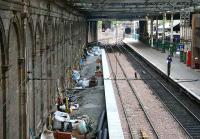 Looking west from the cross-station walkway at Waverley on 29 October along the south wall and what will become the new through platform 10. <br><br>[John Furnevel 29/10/2006]