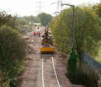 View south from Kincardine power station sidings on 31 October 2006, looking towards the junction with the 'main line' coming in from the left.<br><br>[John Furnevel 31/10/2006]