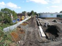 Looking east over the new station site.  The platform is now under construction.<br><br>[Mark Poustie 23/09/2006]