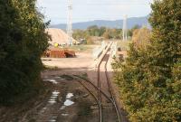 Looking north over the sidings on the site of the old Kincardine power station on 31 October 2006. The site is in use as a supply point for the Stirling - Kincardine project. <br><br>[John Furnevel 31/10/2006]