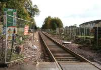 View east from Cambus level crossing towards Alloa on 31 October 2006. A passing loop is being installed in the middle distance.  <br><br>[John Furnevel 31/10/2006]