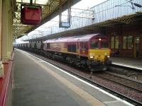 66222 passing through Paisley Gilmour Street with coal empties for Hunterston<br><br>[Graham Morgan 07/11/2006]