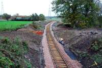 Looking to Kincardine from Kilbagie. Drainage works completed and track down.<br><br>[Ewan Crawford 12/11/2006]