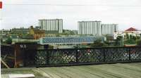 Bridge carrying link line between Sunnyside and Whifflet S. Junctions. As seen from Coatbridge Central.<br><br>[Brian Forbes //]