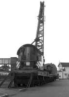 Breakdown crane at Inverness Railfair on 09 June 1973.<br><br>[John McIntyre 09/06/1973]