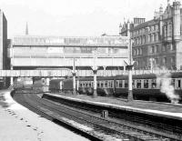View north from platform 9 at Aberdeen on 17 February 1973 as 5341+5367 depart from platform 6 past the north box with a special for Kyle of Lochalsh.  <br><br>[John McIntyre 17/02/1973]