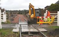 Rerouting of power cables taking place on 15 December at Kincardine level crossing, being carried out by the conscientious, cheery and hard-working Andy and George (<I>...as promised!</I>)<br><br>[John Furnevel 15/12/2006]