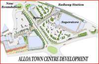 One of the early artists impressions to be published showing the proposed Alloa town centre redevelopment. Note the 5-car train at the platform!<br><br>[John Furnevel /12/2006]