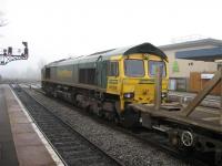 66529 awaits to depart south with a welded rail train<br><br>[Michael Gibb 21/12/2006]