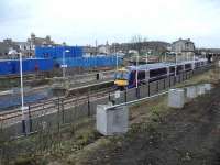 Construction work on the creation of interchange facilities underway at Markinch.<br><br>[Brian Forbes 30/11/2006]
