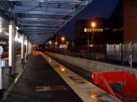 Evening at Haymarket. Looking west along the newly commissioned bay platform in December 2006. <br><br>[Charles Barclay /12/2006]