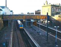 View west over the four through platforms at Haymarket on 4 January 2007 from above Haymarket tunnel.<br><br>[John Furnevel 4/01/2007]