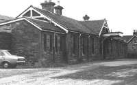 April 1977 view of Grantown-on-Spey West station.<br><br>[John McIntyre /04/1977]