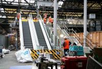 Testing the newly installed escalators on Waverley's western concourse on 15 December 2006.<br><br>[John Furnevel 15/12/2006]