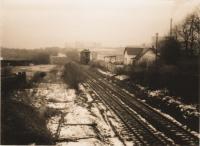 Looking west over the site of the former station at Maryhill Park and its modern day replacement, now served by the regular Queen Street - Anniesland service. <i>My great-grandfather, Mark T Graham, was Station Master here for some time</i>.<br><br>[Alistair MacKenzie 25/09/1981]