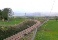 View of new track at Kennet heading west to Clackmannan. Between Alloa and Kincardine.<br><br>[Brian Forbes 28/01/2006]