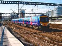 Class 185 arrives at Leeds with a train for Scarborough in September 2006.<br><br>[John McIntyre 21/9/2006]
