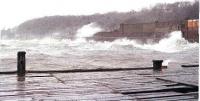 Wemyss Bay on a stormy January day in 1986.<br><br>[John Gray /01/1986]