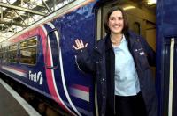 Eva Brodie, a driver from Ayr who has featured in the campaign by First ScotRail to increase the number of women drivers.<br><br>[First ScotRail 01/02/2007]