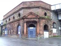 Former entrance to Cumberland Street station on 10 February 2007. Maybe one day this fine looking building will be restored back to its former glory.<br><br>[Colin Harkins 10/02/2007]