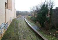 The remains of Abbeyhill station on 12 Feb 2007 looking south towards Abbeyhill Jct and the ECML with Waverley off to the right.<br><br>[John Furnevel 12/02/2007]